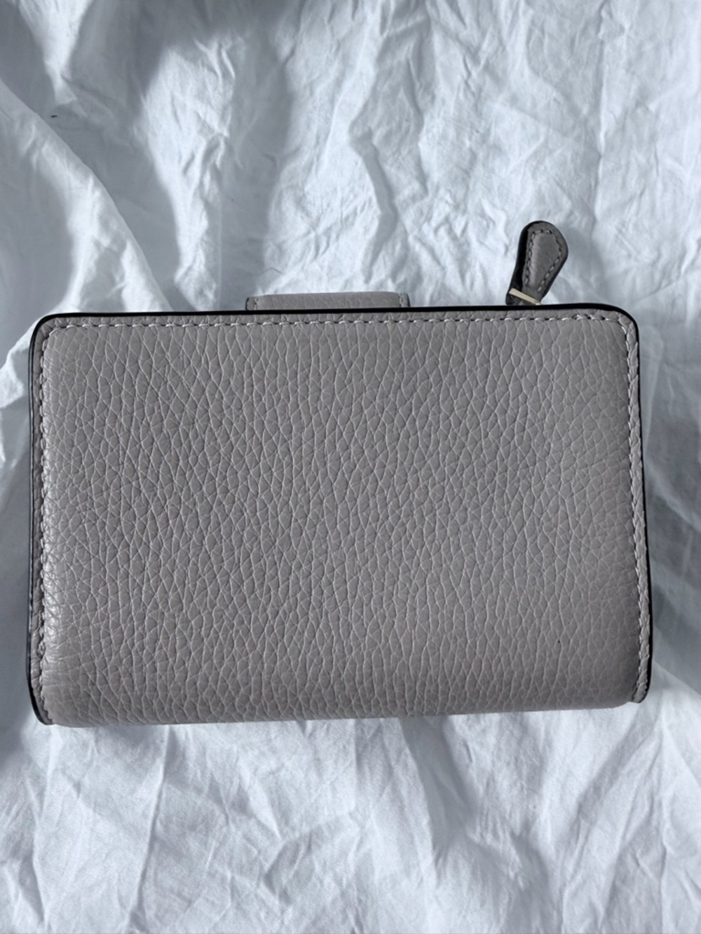 Coach Medium Corner Zip Pebble Leather Birch Grey - Picture 4 of 8